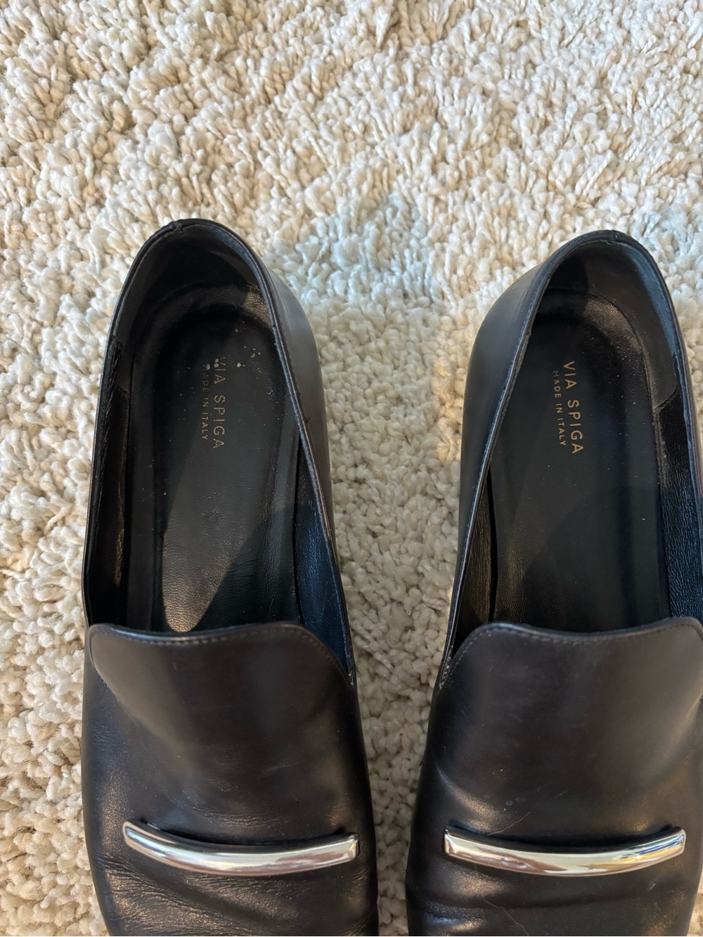 Via Spiga Tallis Leather Loafers Size 9 - Picture 2 of 7